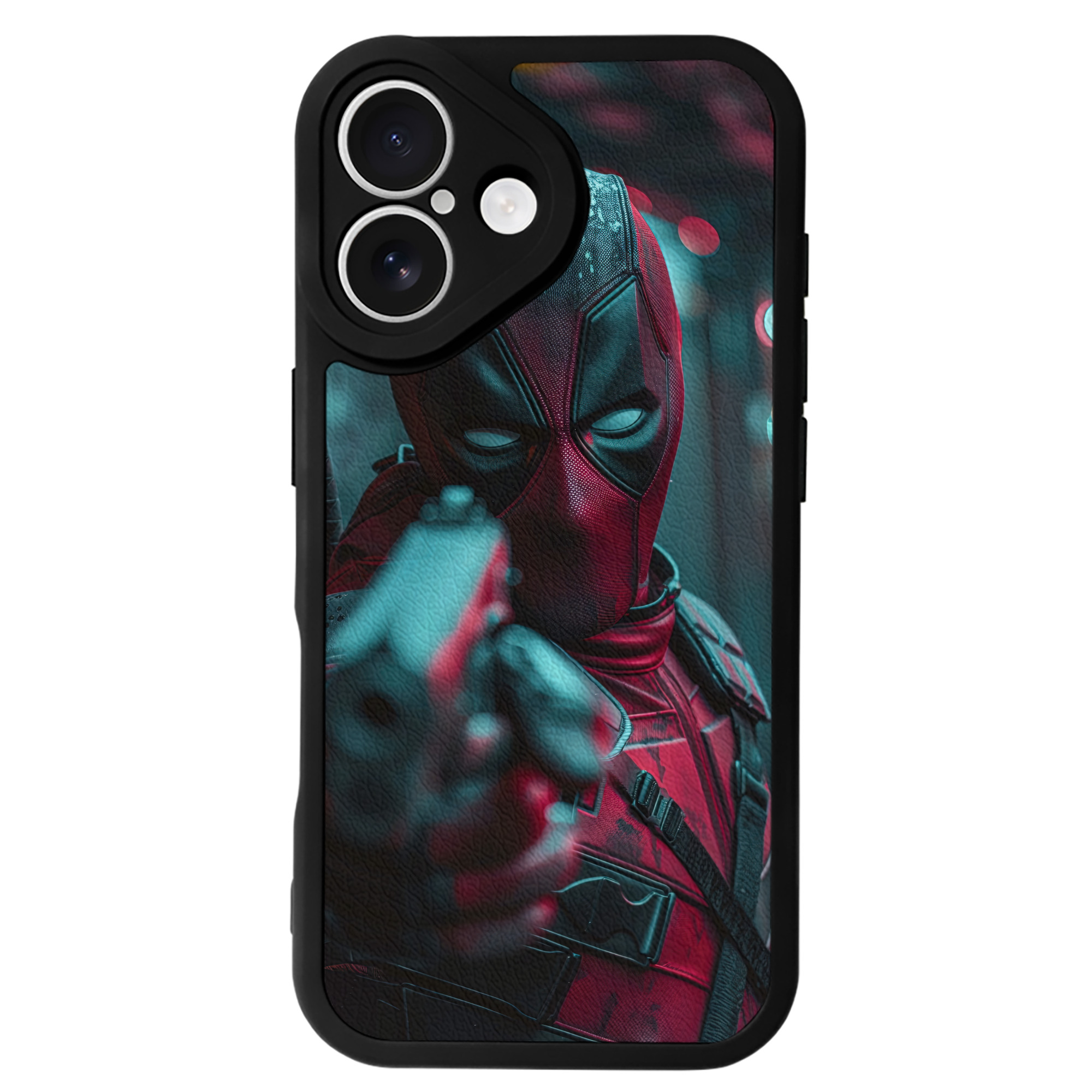 （画像用） Deadpool デッドプール 【iPhone 16シリーズ対応】シリコンスマホケース（レザー調） 材質：シリコン